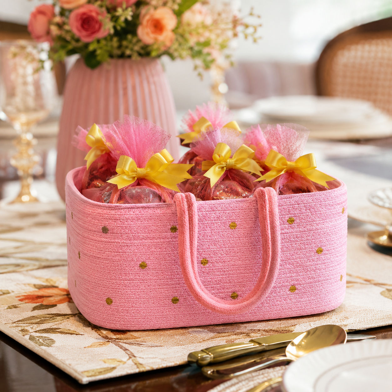 Eco-Friendly Cotton Gift Baskets for Stylish Storage